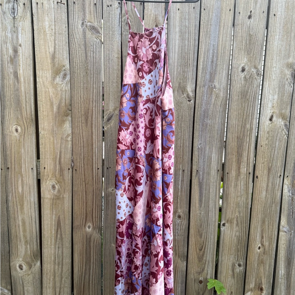 NWT Floral Patchwork Midi Dress